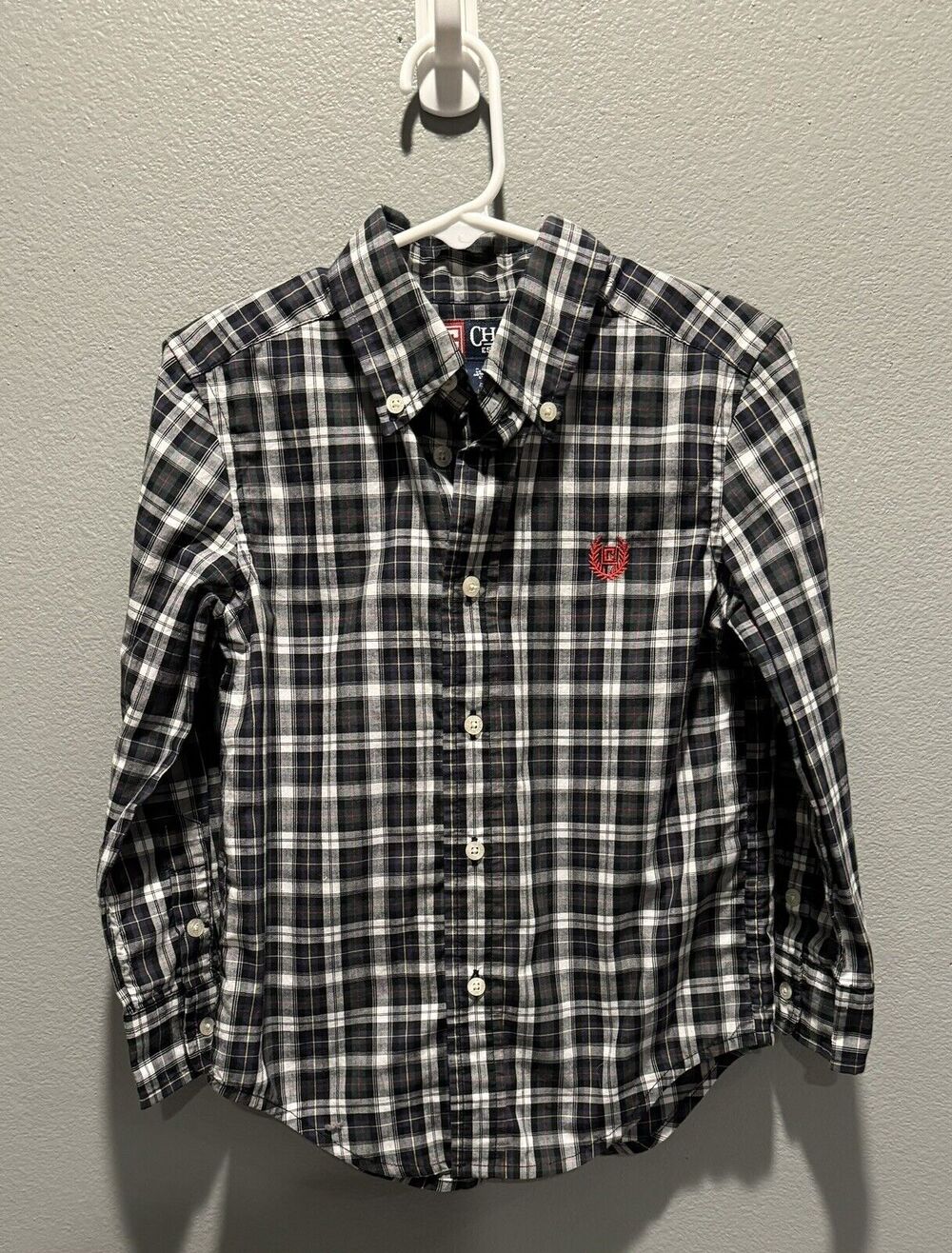 Youth Chaps Button Down Shirt Size 4/4T
